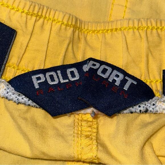 Polo Ralph Lauren Sport Vintage Men’s XXL Yellow Swim Trunks Bathing Suit Shorts - Picture 3 of 6